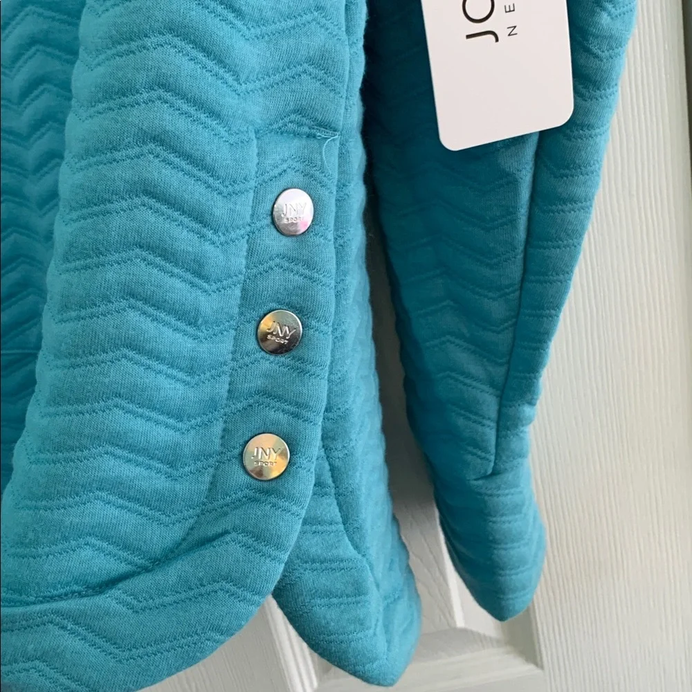 Jones New York Sport Top With Kangaroo Pouch On The Front Blue Size 1X - Picture 3 of 8